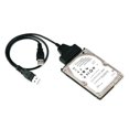 thumbnail image 3 of Cable USB 2.0 a SATA, adaptador de cable SATA 7+15 de 22 pines a USB 2.0 para Mac OS 8.6/Windows 98/SE/ME/2000/XP/Vista/7/8/10/Linux, conector SA, 3 of 4