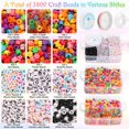 thumbnail image 2 of Perlas de poni Shynek a granel, 3800 unidades, para hacer pulseras y joyas, 2 of 7