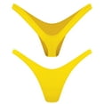 thumbnail image 3 of dPois Aguichant Culotte String en Forme de V pour Femmes -t-back Mini Bikini pour Fête à la Piscine Privée Jaune G, 3 of 4