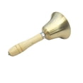 thumbnail image 1 of Campana de mano de latón macizo extra ruidosa con mango de madera - Multiusos, 1 of 5