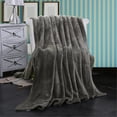 thumbnail image 2 of JML Soft Plush Fleece Blanket For Bed Sofa,Lightweight Flannel Blanket,Throw 50"x60",Grey, 2 of 6