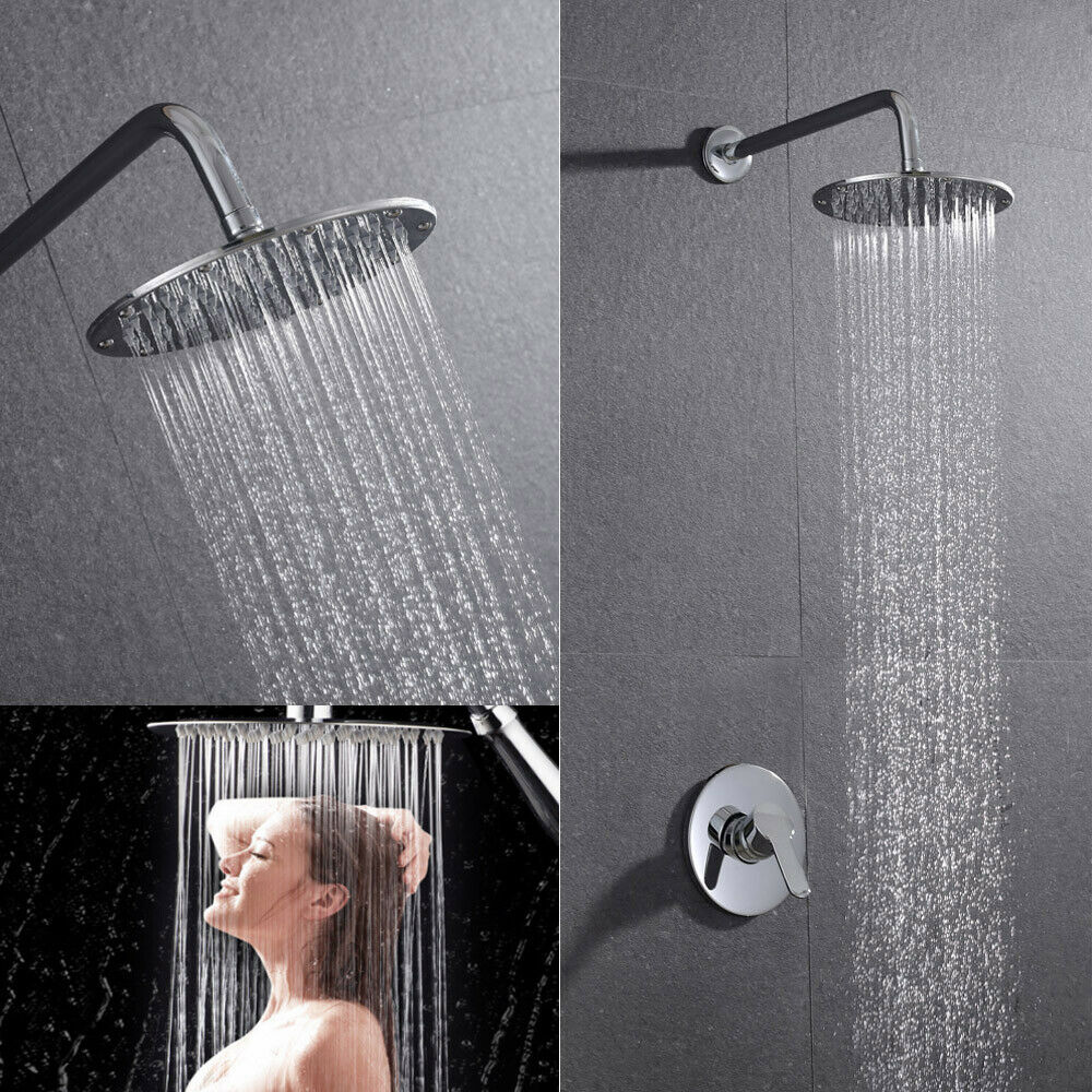 6" Bathroom Shower Faucet Stainless Steel Rainfall 6 inch ...