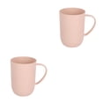 thumbnail image 3 of Billuyoard Taza de de trigo con mango enjuague bucal tazas de cepillo de bebida café taza de plástico soporte de Hotel dormitorio baño rosa Rosa 2Conjunto, 3 of 6