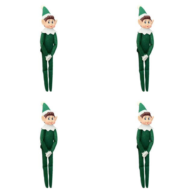 Adorno Halloween Felpa Muñeco Elfo Pierna Larga para Fiesta Navidad () Verde