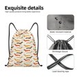 thumbnail image 4 of Xecao Dachshund Pattern Sports Drawstring Backpack - String Swim Gym Bag with Wet Proof Pocket for Women&Men-Medium, 4 of 6