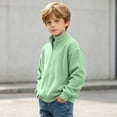 thumbnail image 6 of Trikvn Full Zip Waffle Knit Jackets for Boys Long Sleeve Sweatshirts Casual Stand Collar Cardigan Sweaters for Kids Fall Winter Activewear Outerwear Coats with Pockets, 6 of 9