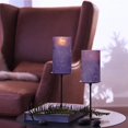 thumbnail image 2 of Velas de vidrio sin llama que funcionan con pilas y mando a distancia, color morado, 2 of 9