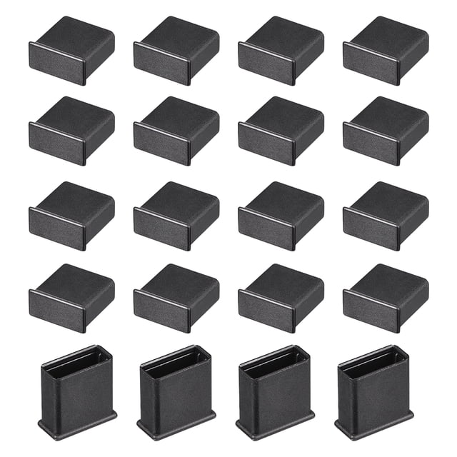 Tapa de plástico hembra USB 2.0 anti-polvo negra 20 piezas