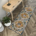 thumbnail image 6 of Traditional 2x8 Area Rug (2'3'' x 7'3'') Medallion Yellow, Gold Indoor Runner Easy to Clean, 6 of 7