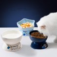 thumbnail image 2 of Cat Ceramic Bowl Starry Sky Series 15 Degree Tilted Neck Protective Large Capacity Feeding Bowl Pet Supplies He Qiyong unisex, 2 of 2