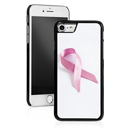 Apple Pink Ribbon - For Apple iPhone Hard Back Case Cover Pink Breast Cancer Ribbon (Black for iPhone 8 Plus)