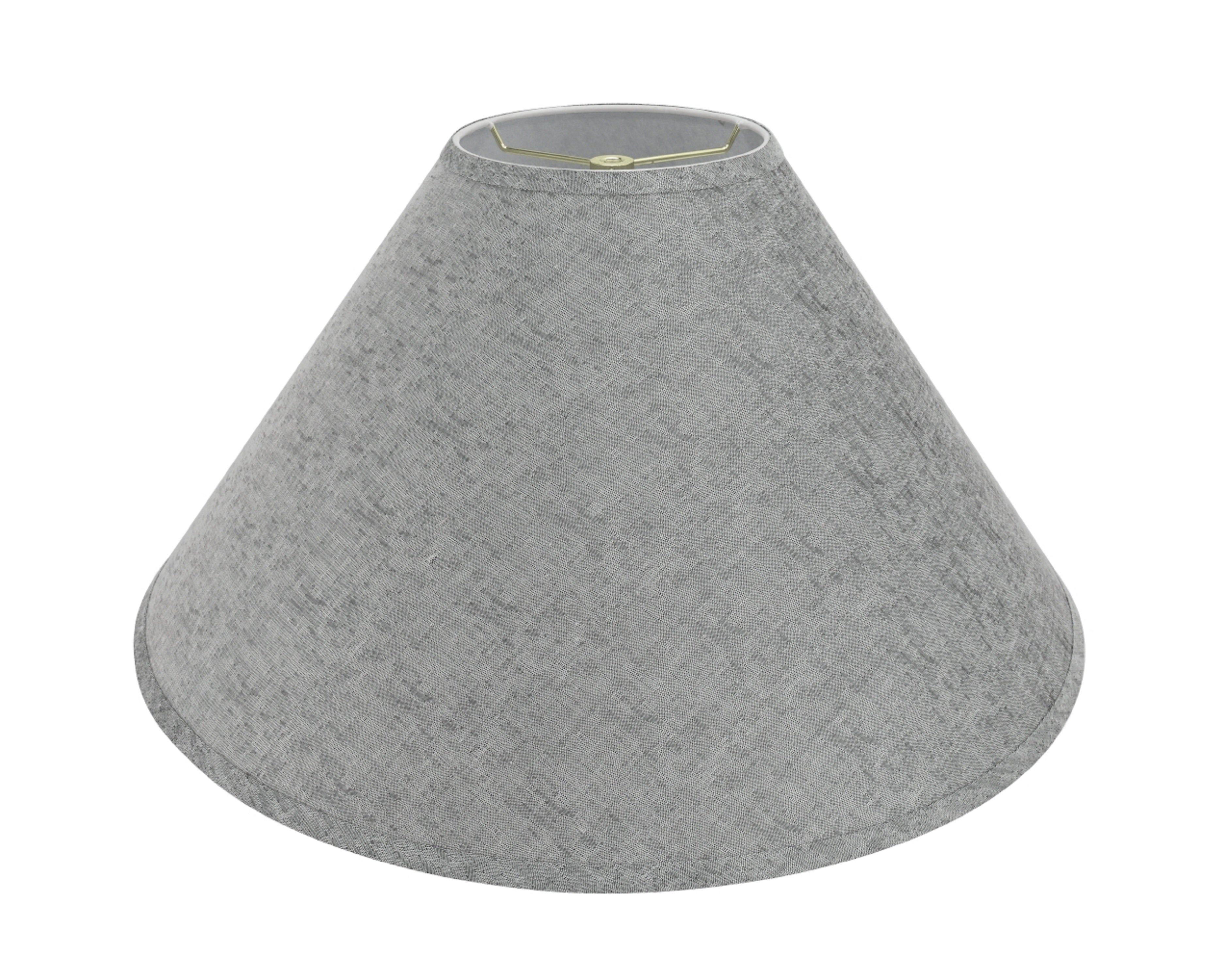 Aspen Creative 32592 Transitional Hardback Empire Shaped Spider Construction Lamp Shade in Grey, 23" wide (7" x 23" x 14")