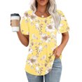 thumbnail image 1 of Fiudx Camisetas para Mujer Top Estampado con Cuello Redondo y Manga Corta Informal para Mujer a La Moda, 1 of 6