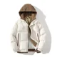 thumbnail image 4 of Abrigo corto de algodón con capucha para hombre, ropa de diseñador, abrigo de algodón grueso y calefactable, chaqueta informal de lujo de moda, novedad de invierno de 2024, 4 of 5