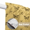 thumbnail image 4 of Yellow Spring Butterfly Swag Valances for Windows 2 Pack, Kitchen Window Curtains 36 Inch Length, Black Bow Knot Privacy Swag Curtains for Living Room/Bathroom with Rod Pocket 36"x36", 4 of 8