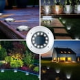 thumbnail image 5 of 12 LEDs 8pcs White Solar Ground Lights Waterproof Stainless Steel for Outdoor Garden Patio Lawn Yard Walkway [Energy Class A+++](White Light), 5 of 5