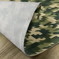 thumbnail image 5 of Ambesonne Camo Place Mats Set of 4, Abstract Chevron Forest, Standard Size, Pale Green Dark Green, 5 of 6