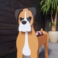 thumbnail image 3 of Maceta de madera decorativa con diseño de perro boxeador, ideal para plantas de interior y exterior, perfecta para jardines, patios o hogares. Hecha a mano con detalles adorables, duradera y, 3 of 3