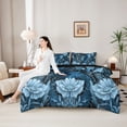 thumbnail image 4 of Erosebridal Animal Blue Dragon Bedding Comforter Set 7-Piece For Boys Girls,Vintage Flowers King Bedding Sets For Kids Teens,Black Reversible, 4 of 6