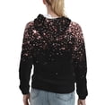 thumbnail image 7 of Fotbe Rose Gold Glitter1 Pattern Womens Long Sleeve Hoodie, Pullover Hooded Sweatshirt, Kangaroo Pocket Hoodie with Eye-catching Drawstrings-Large, 7 of 7