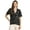 Gray, variant on Short Sleeves Notch Collar Rayon Shirt - Women's Trendy Printed Shirt