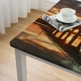 thumbnail image 5 of nygtbtfer Brown Tablecloth, Landscape Printed Tablecloth DIY Fitted Tablecloth Suitable Family Lovers and Friends, Birthday, Anniversary, Valentine's Day Gift Custom Tablecloth,  52*52, 5 of 8