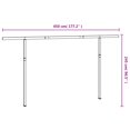 thumbnail image 4 of vidaXL Awning Post Set Anthracite 450x245 cm Iron, 4 of 4