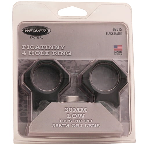 NEW Weaver Tactical Picatinny-Style Rings Matte Low 30mm 99515