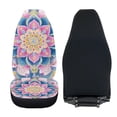 thumbnail image 4 of Uorisanigo Car Front Seat Covers, Premium Pink Ethnic Flowers Bucket Auto Front Seat Protectors, Set of 2, Easy-Install Summer & Winter, Universal Fit for SUV Truck Sedan Most Vehicles, 4 of 7