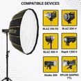 thumbnail image 4 of Beauty Dish Glow EZ Lock 34 blanco con montura Bowens Speedring, 4 of 8