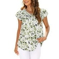 thumbnail image 3 of Birdeem T-Shirt Ample pour Femmes à Manches Courtes, Col Rond, Uni Imprimé, 3 of 5