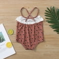 thumbnail image 4 of uublik Summer One Piece Swimsuit for Girls Polka Swimwear Swimsuit Beach Romper Clothes, Sizes 1T-6T, 4 of 5