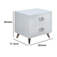 thumbnail image 5 of ACME Elms Accent Table with 2 Drawers in White, 5 of 6