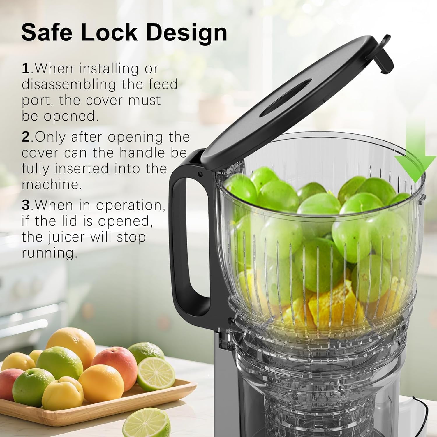 Cold Press Juicer – 5.8" -Wide Feed Chute |    Nutrient Retention |   Slow Masticating Juicer for Whole Fruits & Vegetables
