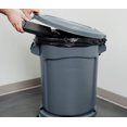 thumbnail image 3 of Soro Essentials- 20 Gallon Plastic Round Trash Can Lid Gray Color- Fits 20 Gallon Can Outdoor Waste Container Garbage Bin for Kitchen Home Hotel Garage Bathroom Outdoor Driveway, 3 of 5