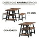 thumbnail image 5 of Comedor Industrial para 4 Personas con Mesa y 2 Bancos de MDF y Acero – Bossa Dukka, 5 of 9