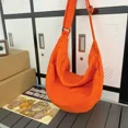 thumbnail image 2 of Bolso bandolera de lona para mujer, de gran capacidad, de color liso, con cremallera, moderno, de algodón, de alta calidad, 2 of 5