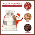thumbnail image 6 of Linen Bundle Pocket Gift Bag Drawstring Opening And Closing Method For Christmas Birthday Anniversary As A Gift Packaging Small Ivory Checked Hand-Drawn Sketch_1, 6 of 8