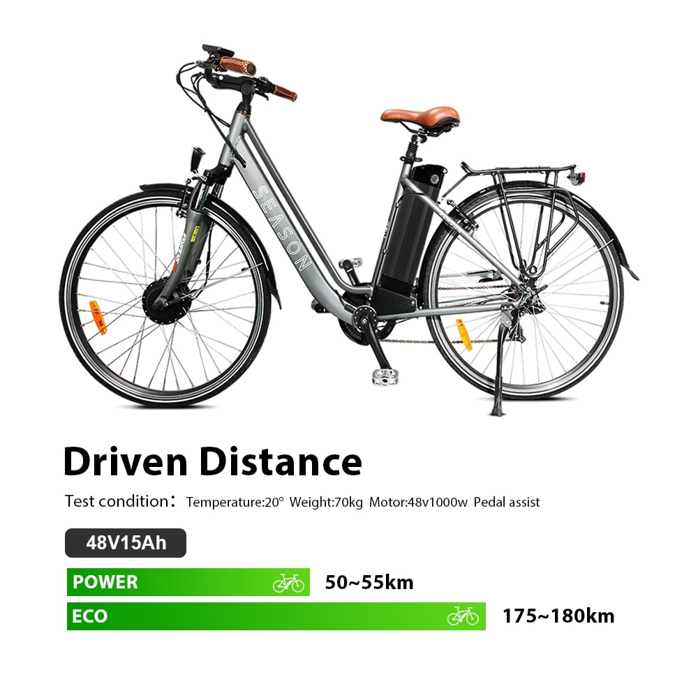 YOSE POWER 48V 15AH Lithium Ebike Battery Seat Tube 250W 350W 500W 750W 1000W Bicycle Electric Bike Battery with Charger 2Pins Discharge Port 30A BMS Silverfish E Bike Batteries
