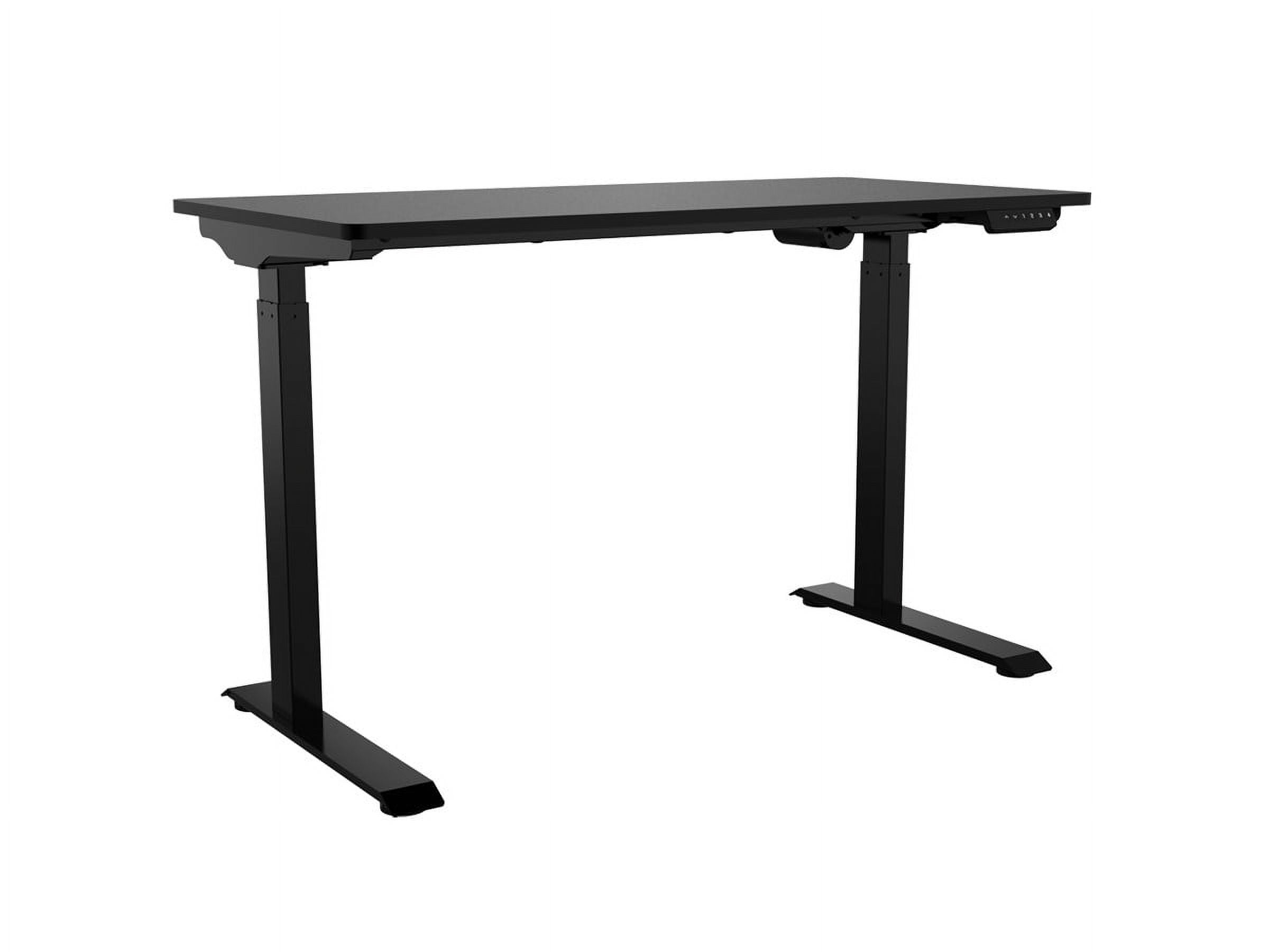 Monoprice WFH Single Motor Height Adjustable Sit-Stand Desk Table with 4 foot Top, Black, Laptop Computer Workstation - Workstream Collection