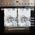 thumbnail image 2 of Blue Pumpkin Fall Kitchen Towels Set of 3, Water Absorbent Dish Towel, Thanksgiving Eucalyptus Leaves Weeping Decorative Hand Towels - Quick Drying Cloth for Cooking Baking, 18x28 Inch, 2 of 8