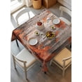 thumbnail image 6 of Red Orange Table Cloth, Modern Oil Painting Art Forest Waterproof Tablecloth for Square Tables, Reusable Washable Fabric Table Cover for Restaurant Kitchen Dining Tables 54"x54", 6 of 6