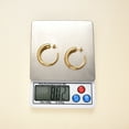 thumbnail image 5 of JUSTJANDM Stainless Steel Gold Chunky Large Hollow Hoops Earrings for Women,Minimalist and Chic Open hypoallergenic Earrings Lightweight Big Hoop Earring for Sensitive Ears, 5 of 7