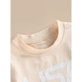 thumbnail image 5 of Bagilaanoe 4th of July Tops for Toddler Baby Girls Boys Short Sleeve Letter Stripe Print T-Shirts 12M 18M 24M 3T 4T 5T Kids Independence Day Clothes, 5 of 9