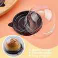 thumbnail image 4 of Paquete de 50 mini recipientes para cupcakes Caja de plástico transparente para pasteles con tapas de cúpula para muffins, pasteles de luna, postres C (haoyi, 4 of 5