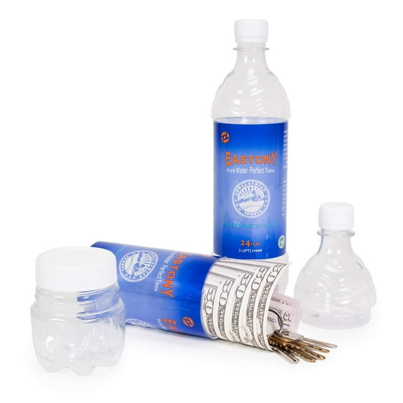 WYZworks - Water Bottle Hidden Safe for Valuables – with 3 Different Compartments with middle One for hiding Valuables - Hiding Spot for Cards, Keys, Jewelry & Cash