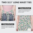 thumbnail image 6 of Gray Christmas Tree Apron-Garden Aprons for Women with Pockets-Cotton Linen Waterproof Kitchen Cooking Gardening Aprons Adjustable for Kitchen,Cooking,BBQ and Salon 32"x27", 6 of 7