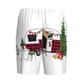 thumbnail image 5 of Easygdp Vintage Buffalo Plaid Christmas Camper Men's Short Pajama Pants, Sleep Shorts, Household Pants, Casual Pants with Pockets - X-Large, 5 of 9
