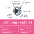 thumbnail image 2 of Cate & Chloe Royal December Birthstone 18k White Gold Plated Women Necklace with Swarovski Crystals, 2 of 10