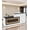 Black and white tall cabinet with lighting, variant on Vakiorn 71in L-Shaped Reception Desk Natural Wood White with Lockable Drawers for Office Lobby